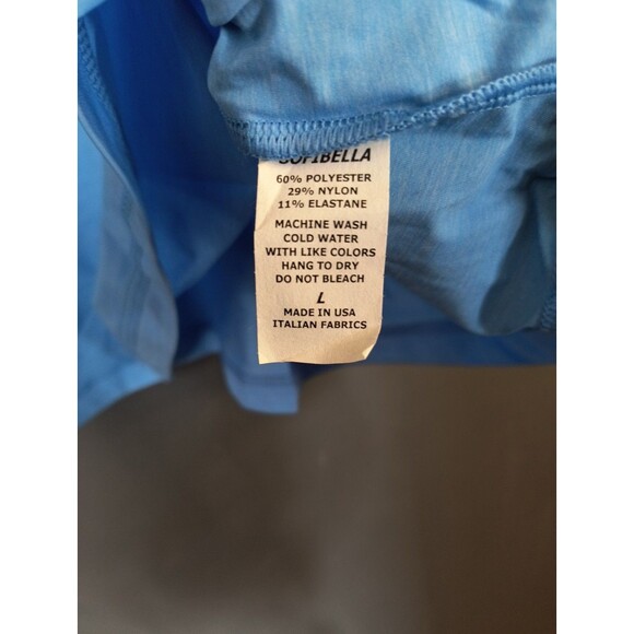 SOFIBELLA Women's Large 3 Piece Tennis/Activewear Shirt, Tank & Skort Set Blue - Picture 9 of 13